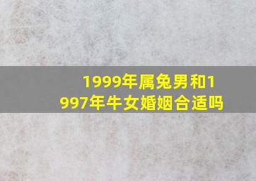 1999年属兔男和1997年牛女婚姻合适吗