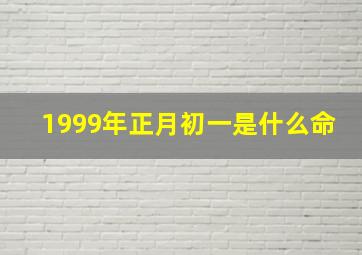 1999年正月初一是什么命