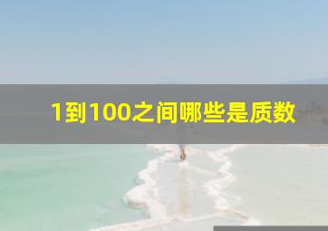 1到100之间哪些是质数