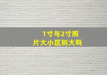 1寸与2寸照片大小区别大吗