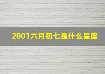 2001六月初七是什么星座