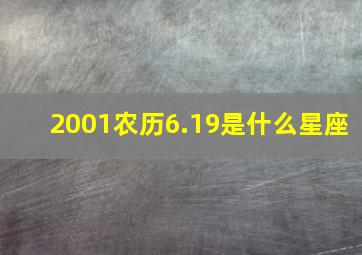 2001农历6.19是什么星座