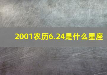 2001农历6.24是什么星座