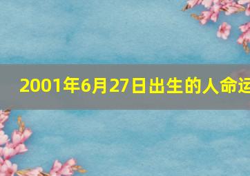 2001年6月27日出生的人命运