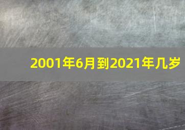 2001年6月到2021年几岁