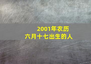 2001年农历六月十七出生的人