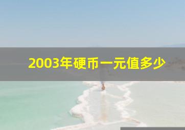 2003年硬币一元值多少