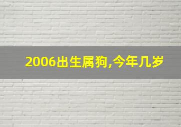 2006出生属狗,今年几岁