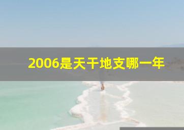 2006是天干地支哪一年