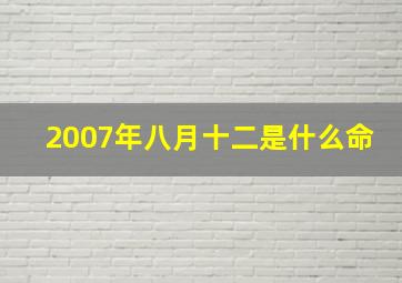 2007年八月十二是什么命