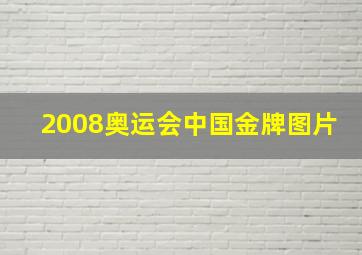 2008奥运会中国金牌图片