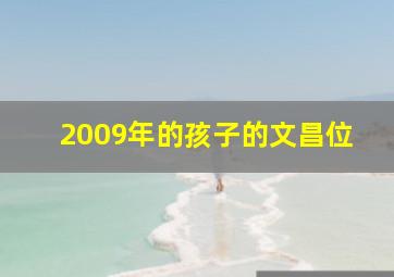 2009年的孩子的文昌位