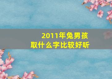 2011年兔男孩取什么字比较好听