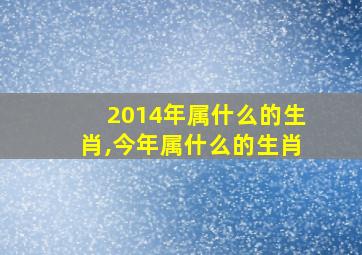 2014年属什么的生肖,今年属什么的生肖