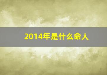 2014年是什么命人