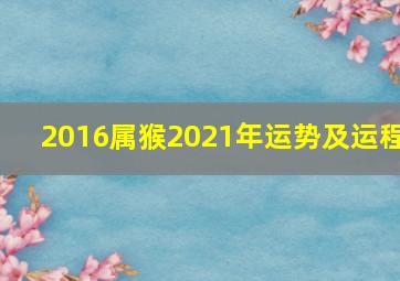 2016属猴2021年运势及运程