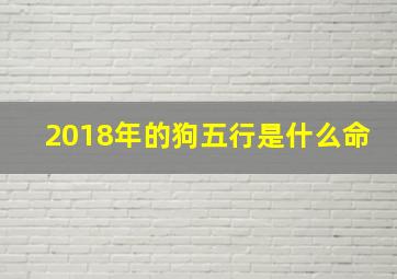 2018年的狗五行是什么命