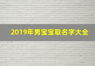 2019年男宝宝取名字大全