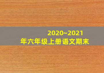 2020~2021年六年级上册语文期末