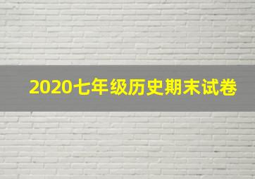 2020七年级历史期末试卷