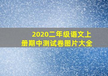 2020二年级语文上册期中测试卷图片大全