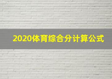 2020体育综合分计算公式