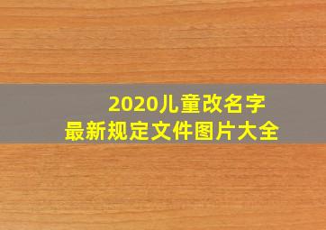 2020儿童改名字最新规定文件图片大全