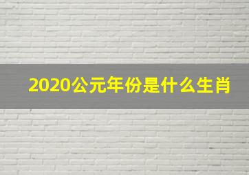 2020公元年份是什么生肖