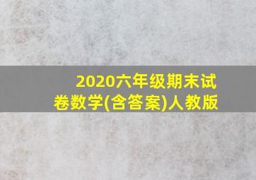 2020六年级期末试卷数学(含答案)人教版