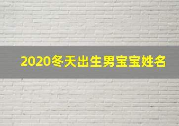 2020冬天出生男宝宝姓名