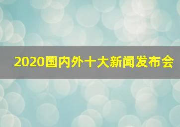 2020国内外十大新闻发布会