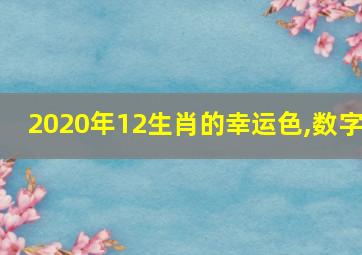 2020年12生肖的幸运色,数字