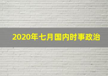 2020年七月国内时事政治