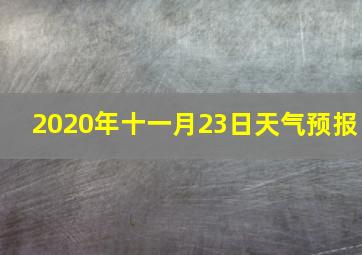 2020年十一月23日天气预报