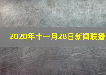 2020年十一月28日新闻联播