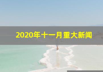 2020年十一月重大新闻