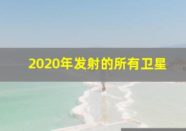 2020年发射的所有卫星