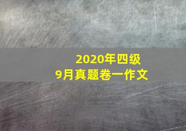 2020年四级9月真题卷一作文