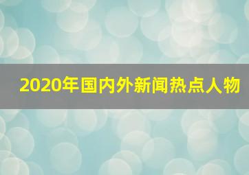 2020年国内外新闻热点人物