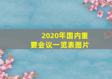 2020年国内重要会议一览表图片