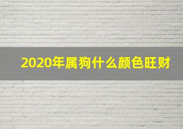 2020年属狗什么颜色旺财