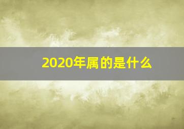 2020年属的是什么