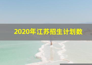 2020年江苏招生计划数