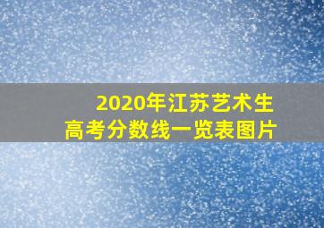 2020年江苏艺术生高考分数线一览表图片