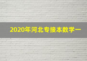 2020年河北专接本数学一