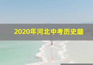 2020年河北中考历史题