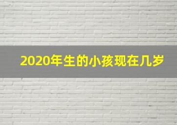 2020年生的小孩现在几岁