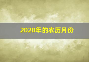 2020年的农历月份