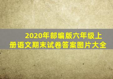 2020年部编版六年级上册语文期末试卷答案图片大全