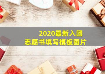 2020最新入团志愿书填写模板图片